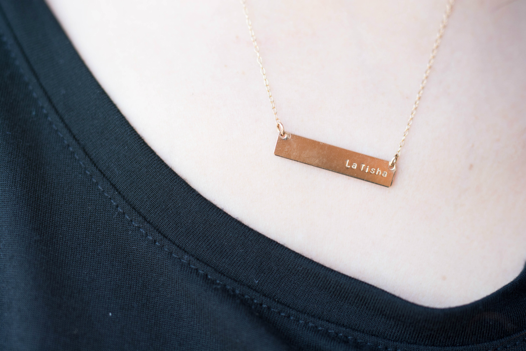 Intial Bar Necklace