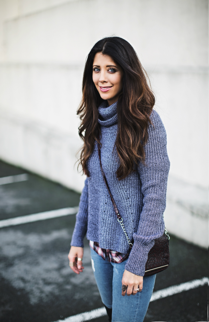 Sweater + Plaid Top