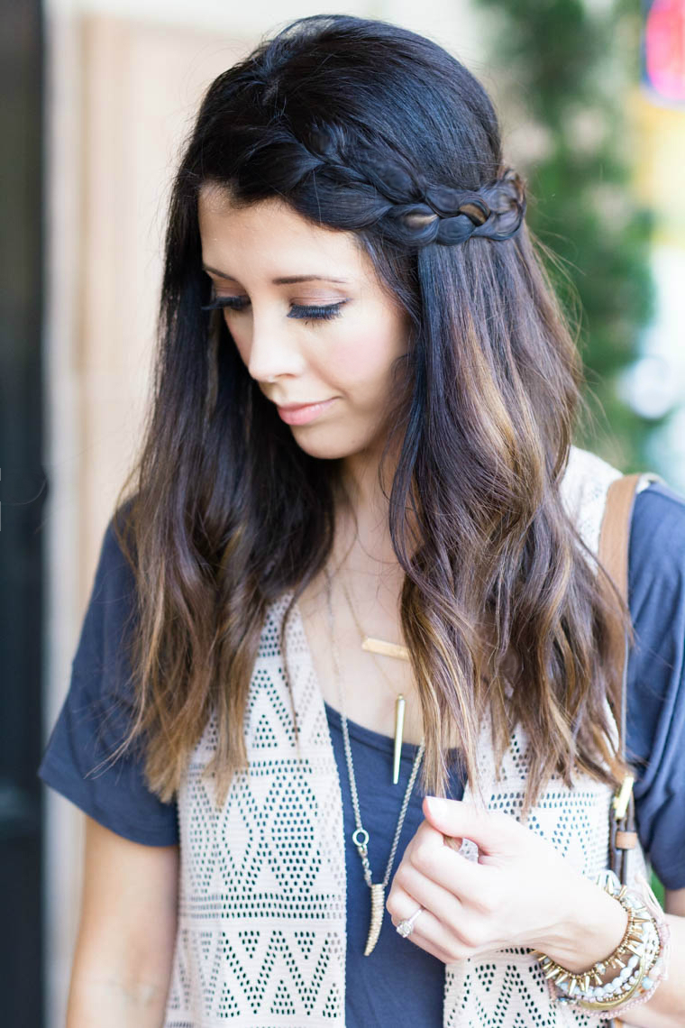 Braid, layered jewelry