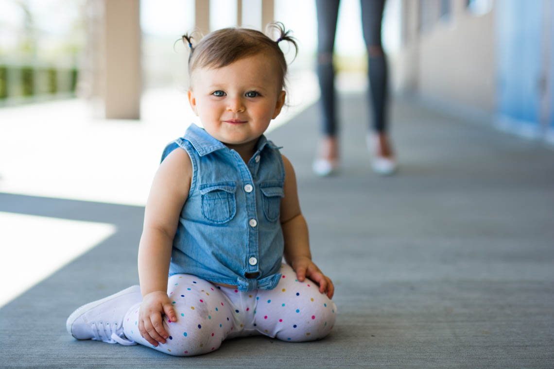 toddler wearing backpack