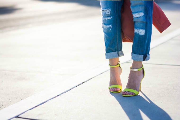 Neon heels