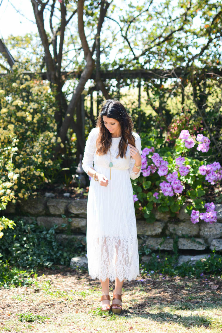 Lace White Dress