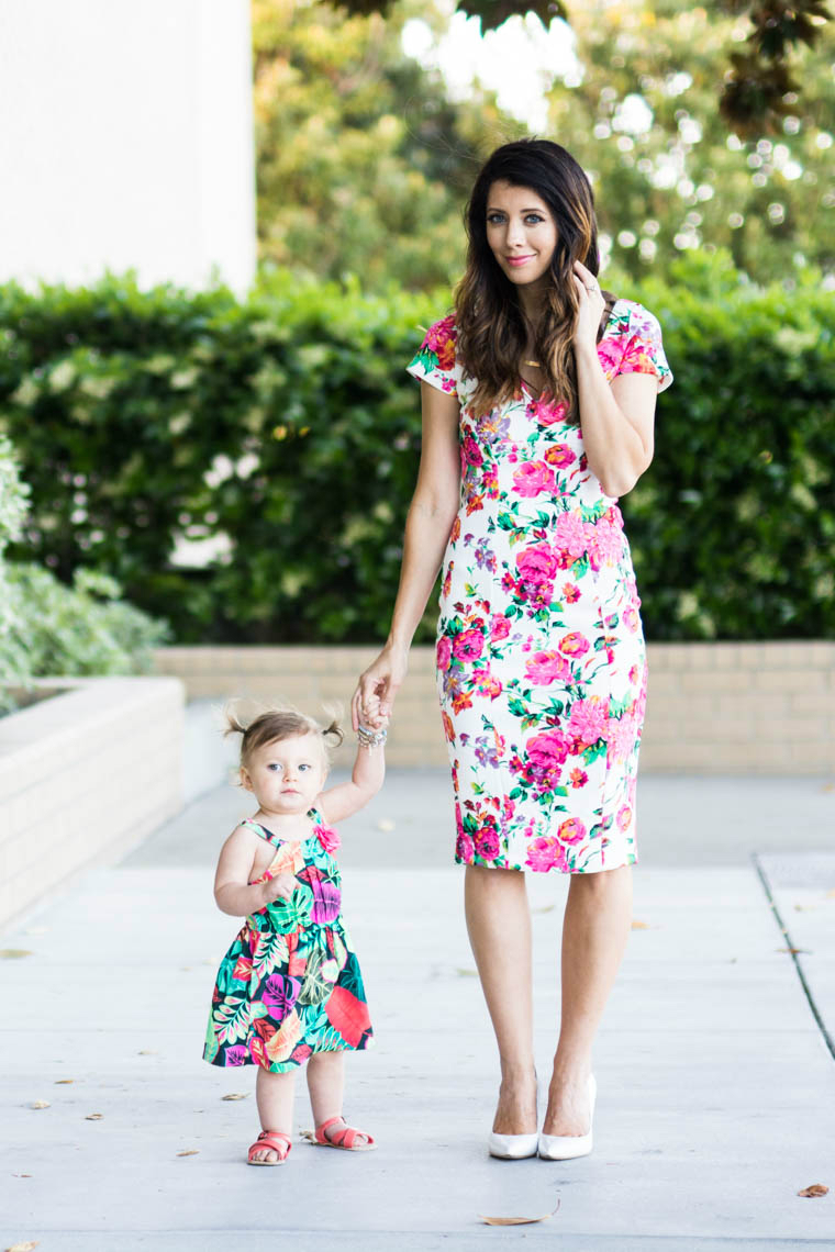 Matching Floral Dresses