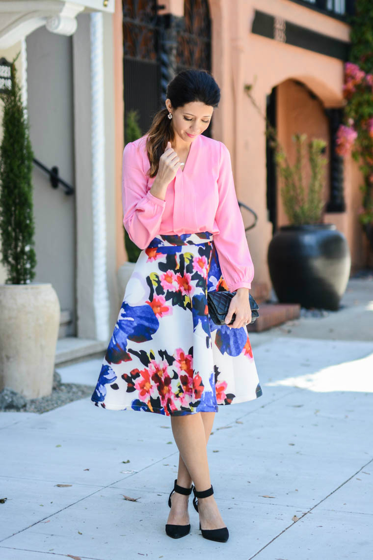 Strappy Heels, Color Midi, Pink Top