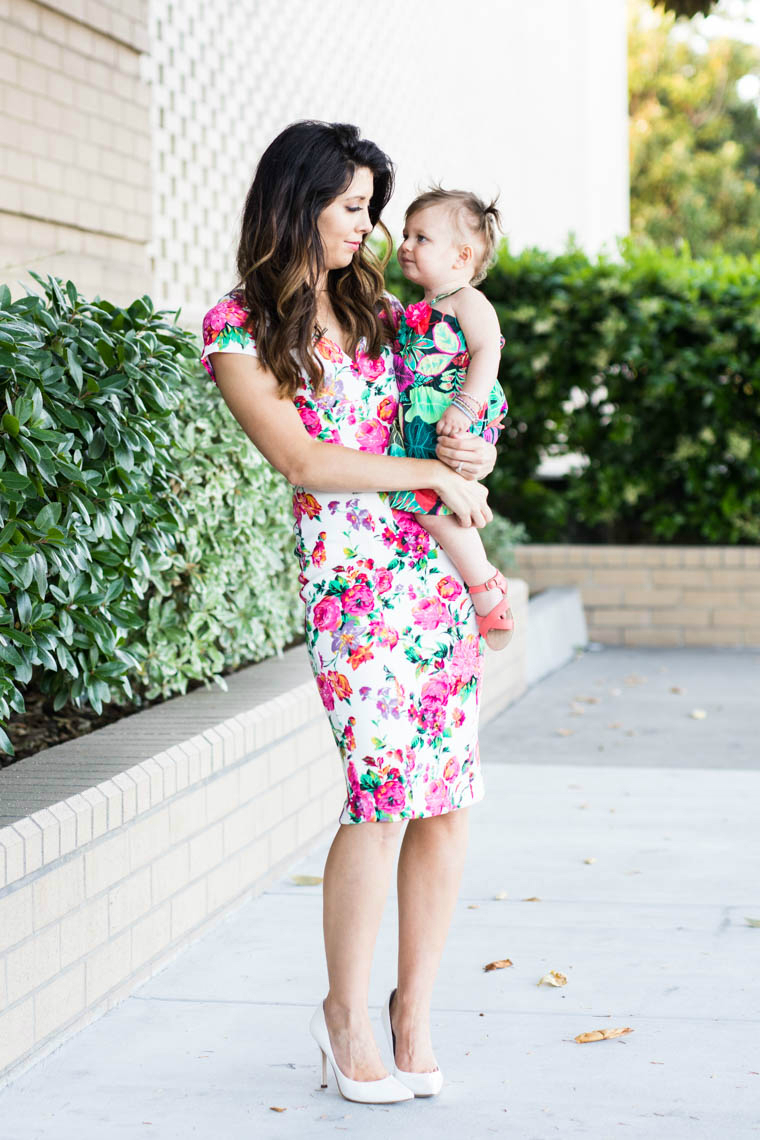 Twining in floral dresses