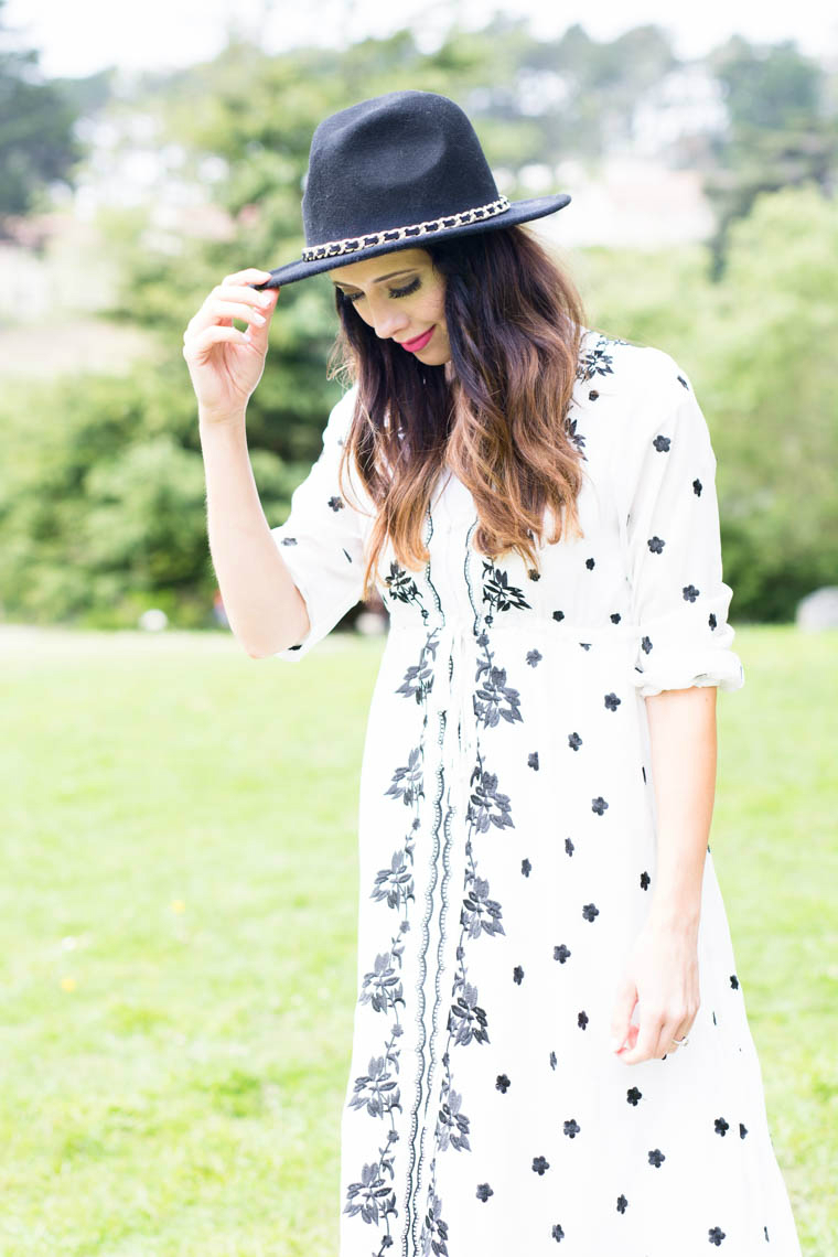 Black & white floral dress