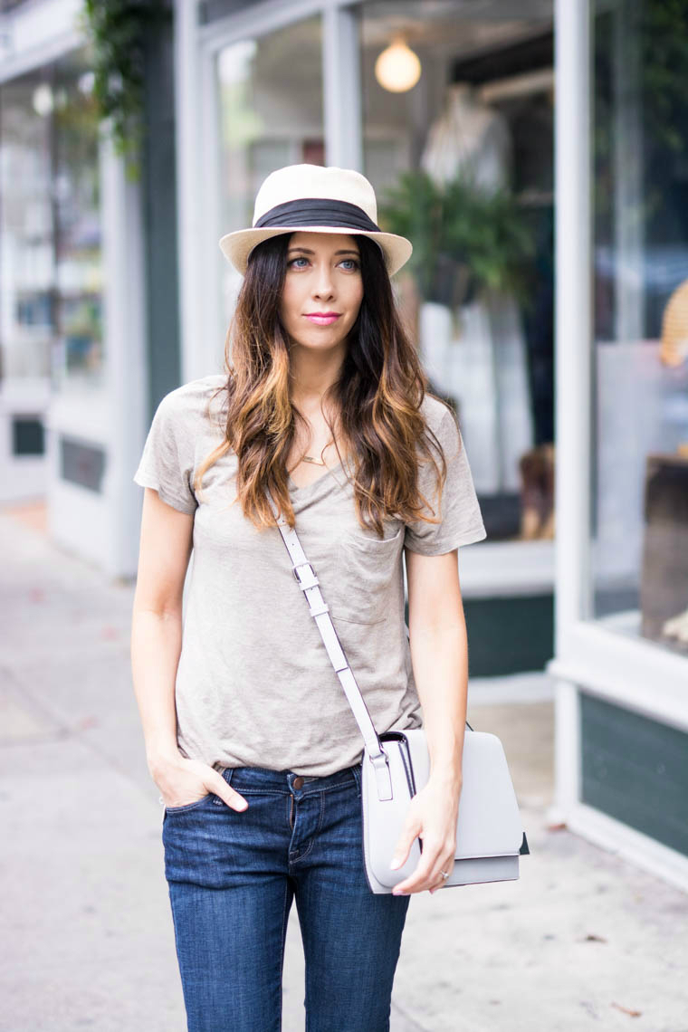 Hat, jeans & tee