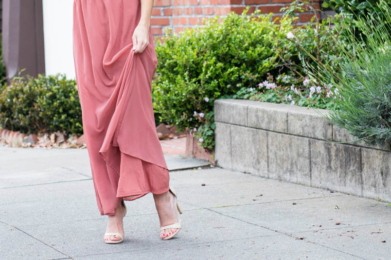 Strappy Heels, blush colored skirts