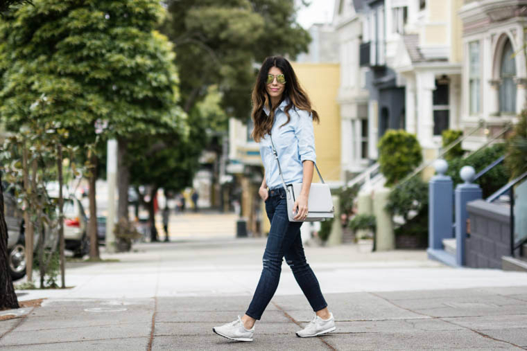 Casual Sneaker Style, Nikes, Collared top