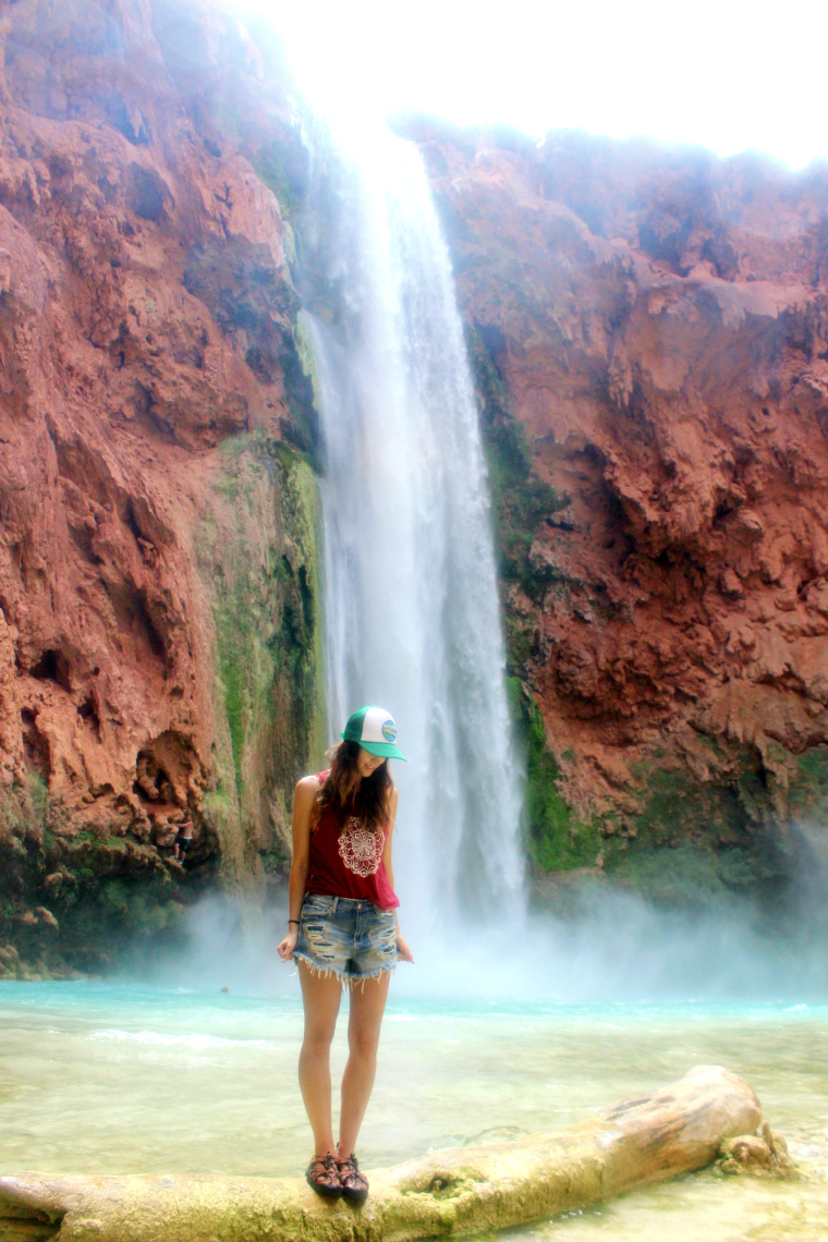 Havasuapi, Mooney Falls, Grand Canyon - Havasupai trip by popular San Francisco blogger, The Girl in The Yellow Dress