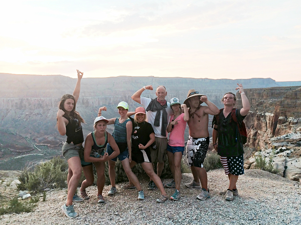 Hiking out of the Grand Canyon