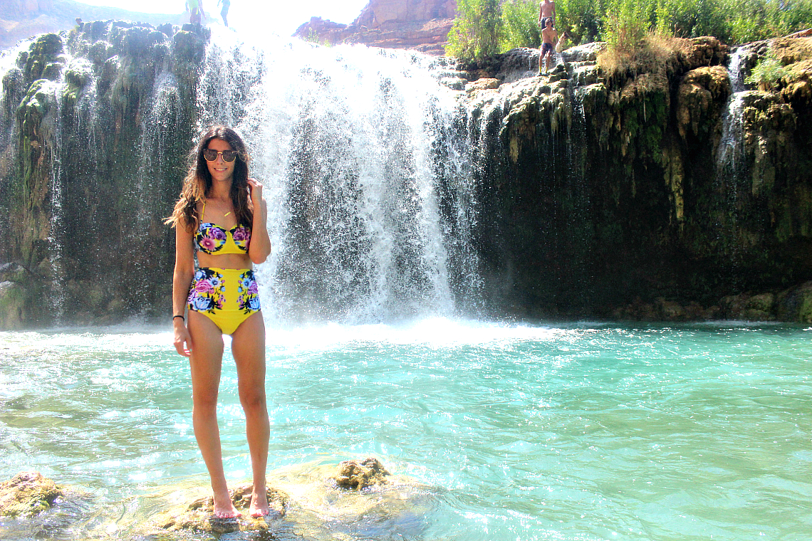 Swimsuit, Havasuapi - Havasupai trip by popular San Francisco blogger, The Girl in The Yellow Dress