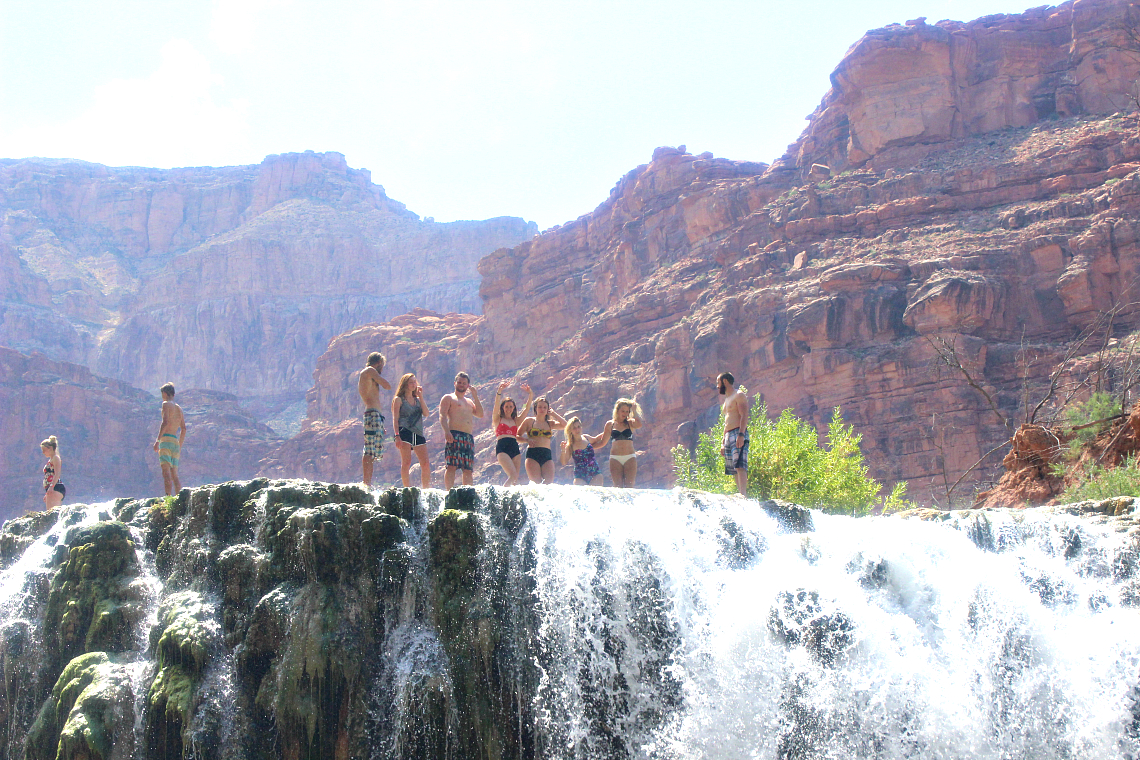 Waterfall in Havasuapi - Havasupai trip by popular San Francisco blogger, The Girl in The Yellow Dress