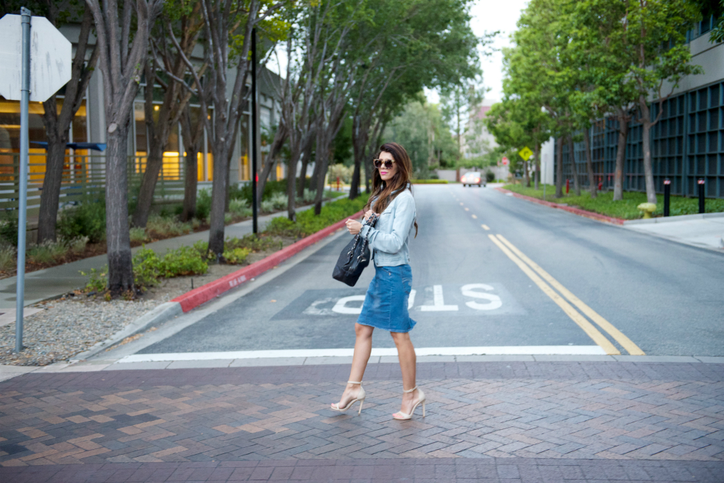 Denim Skirt + Denim Jacket