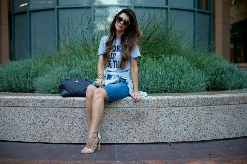 Denim Skirt, Tee