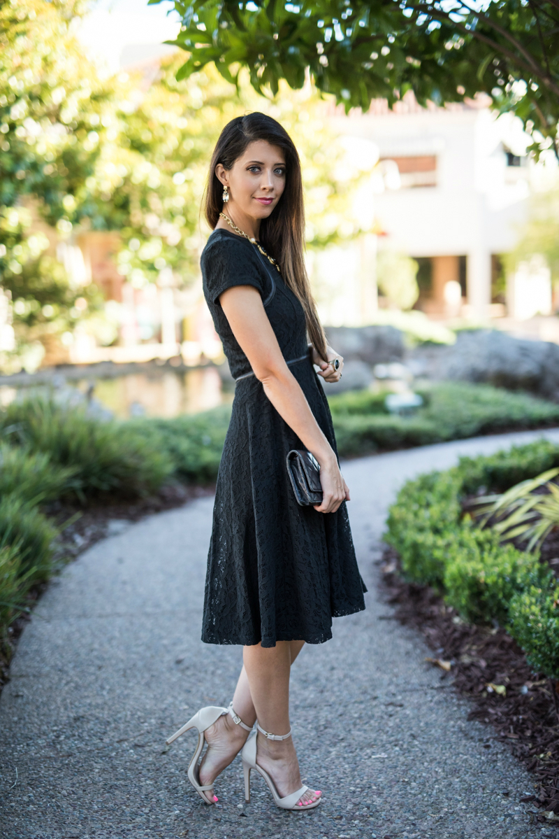 BLack Lace Midi Dress