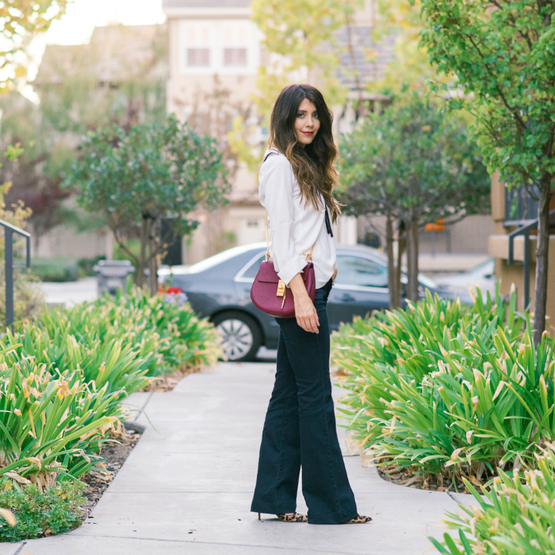 Flare Jeans, Bowtie Top