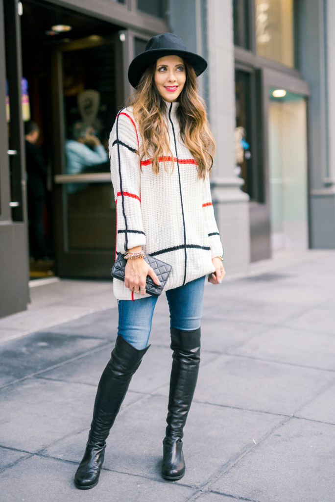 Oversized Sweater + Boots | The Girl in the Yellow Dress