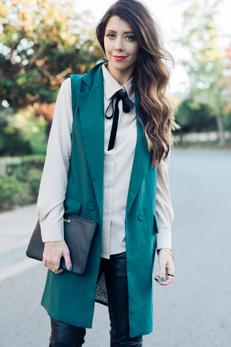 green jacket and leather pants (11)