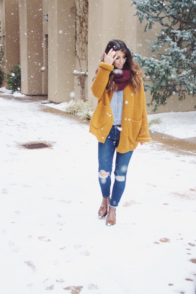 Sweater, Ripped Jean, Ankle Booties