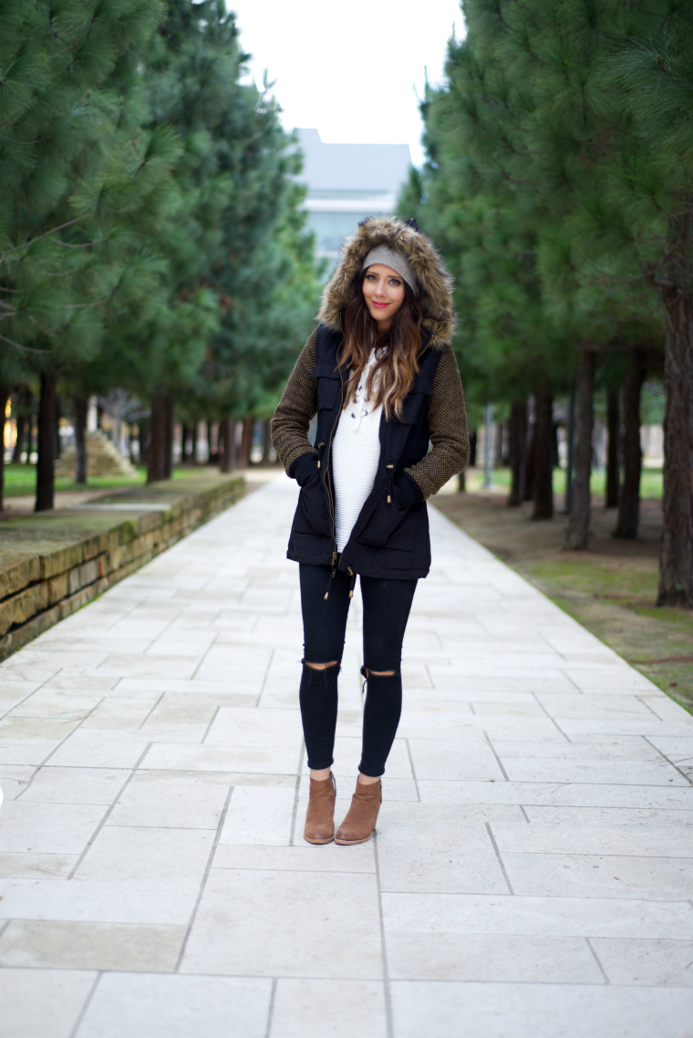 Coat, Black Jeans