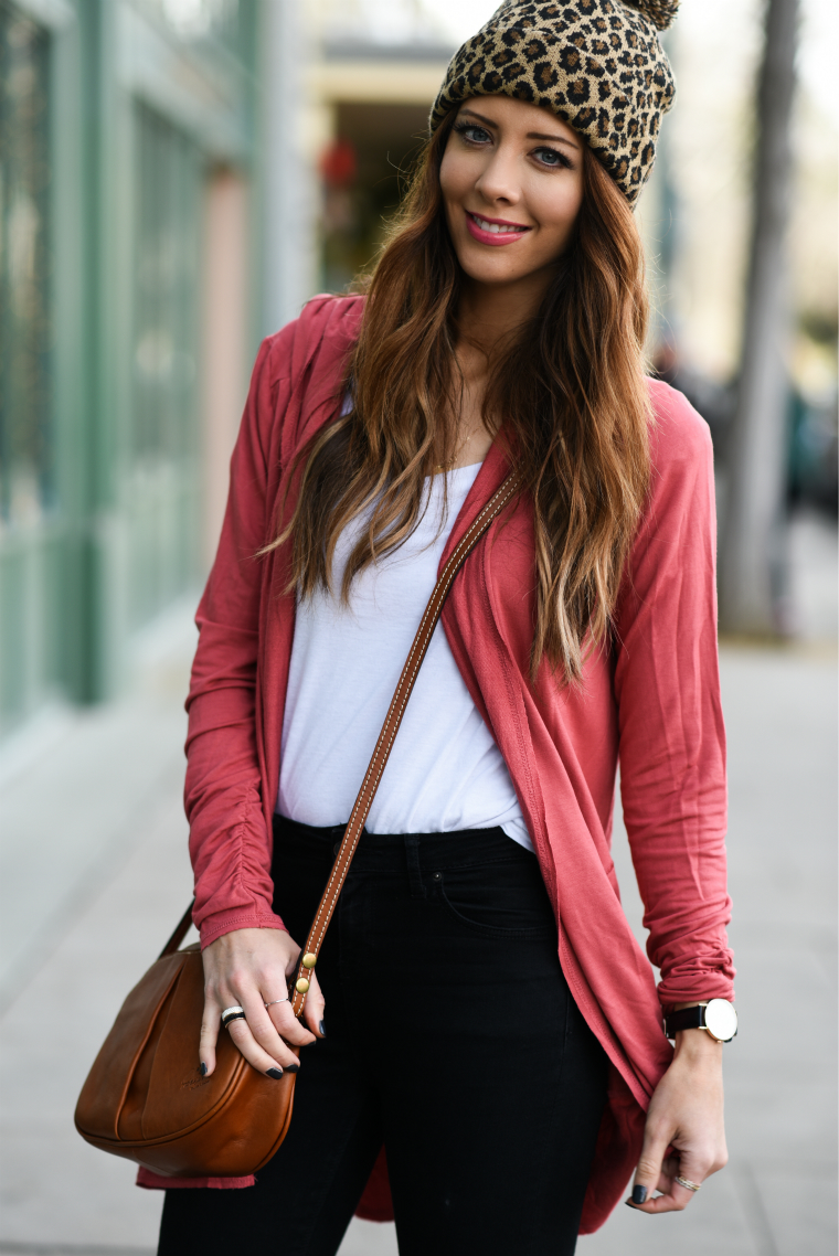 Coral + Leopard + Black