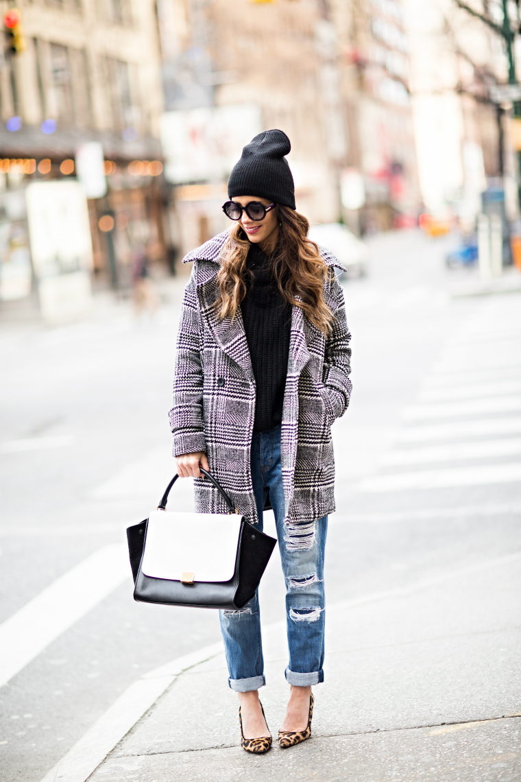 Leopard Coat + Plaid Coat