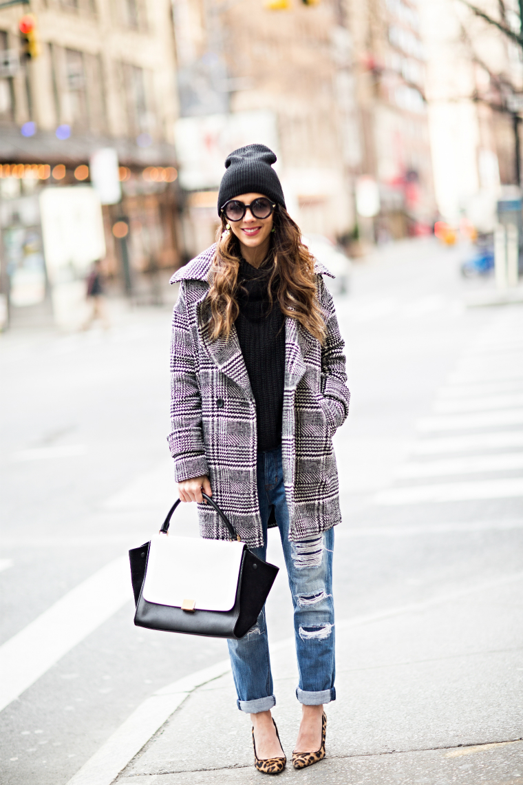 Plaid Coat, Boyfriend Jeans