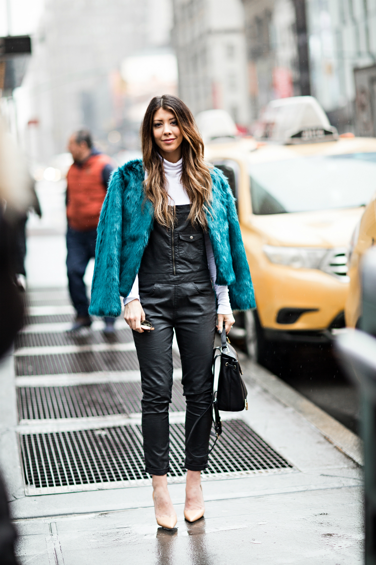 Overalls + Faux Fur