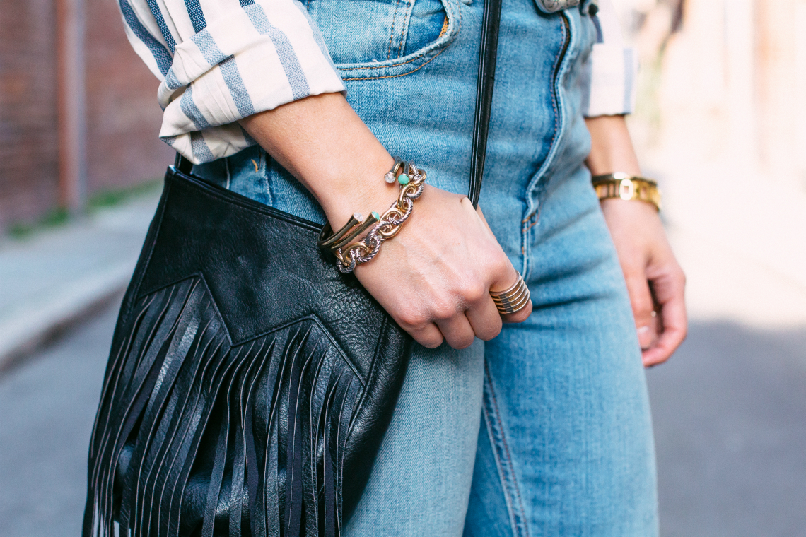 Black Fringe Bag