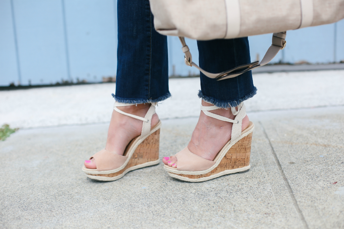 Lace up Wedges || The Girl in the Yellow Dress