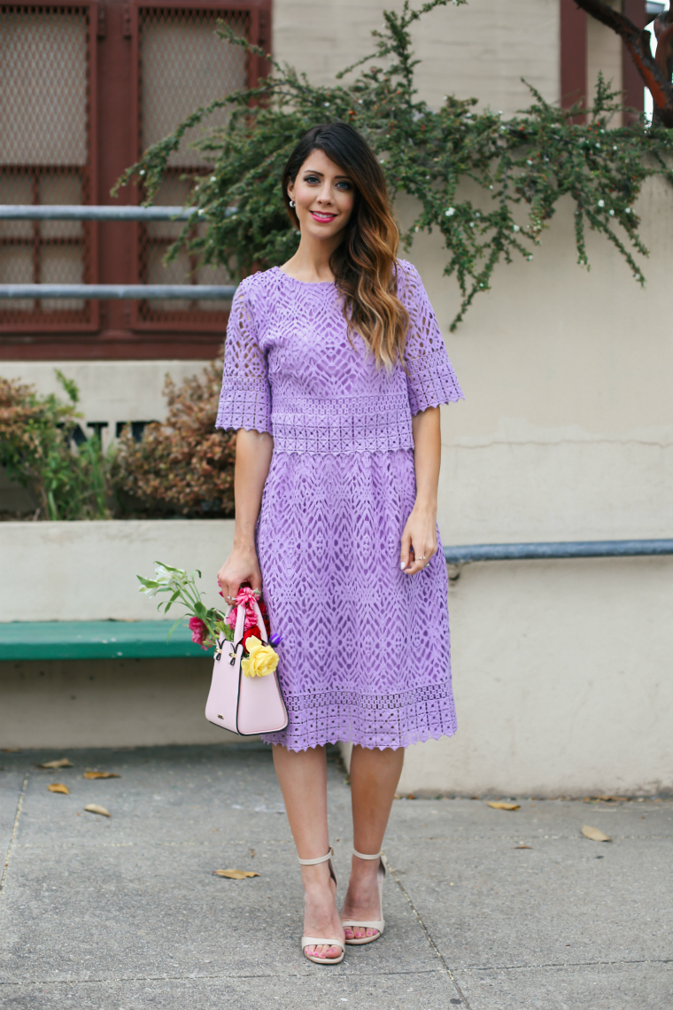 Purple Lace Dress | The Girl in the Yellow Dress