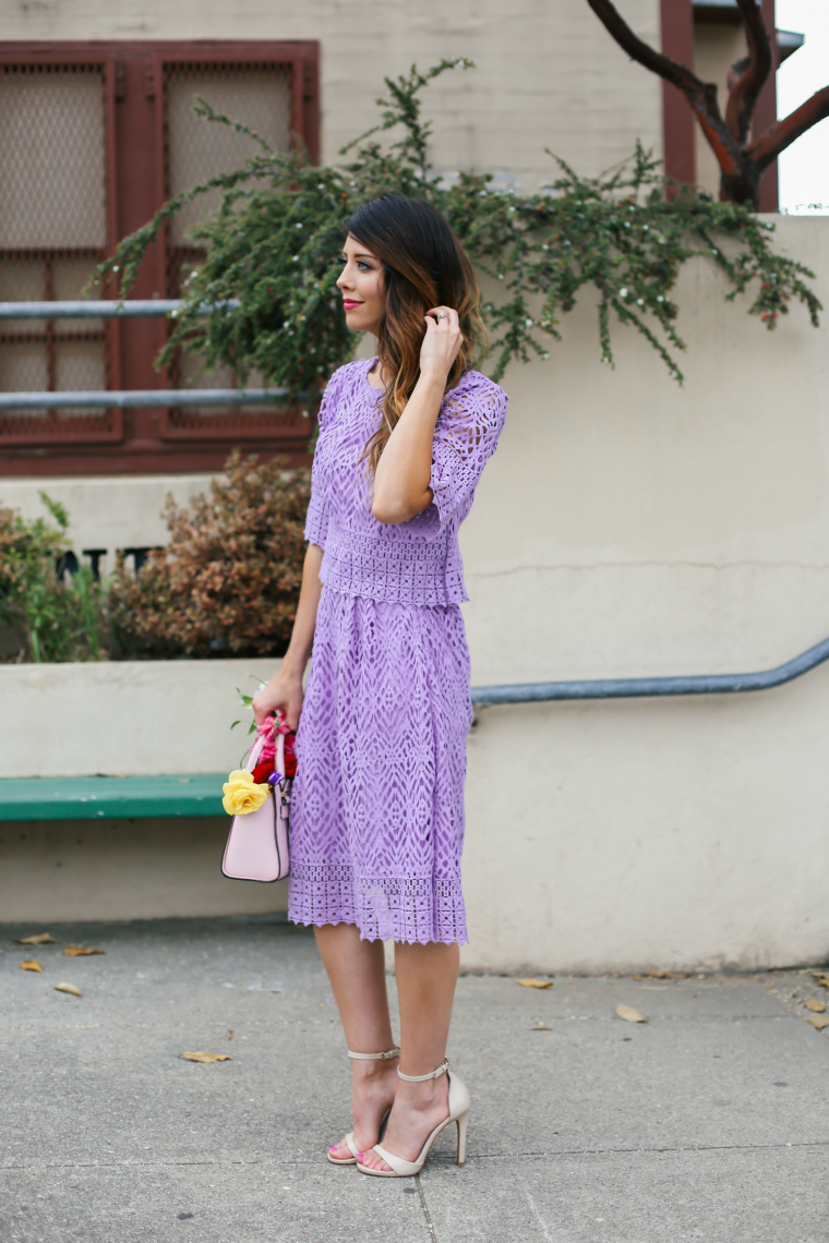 Purple Lace Dress | The Girl in the Yellow Dress