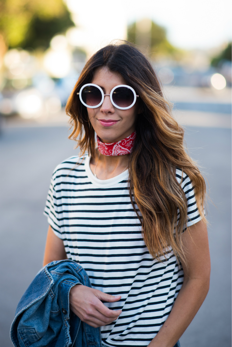 Striped Tee + Denim | The Girl in the Yellow Dress