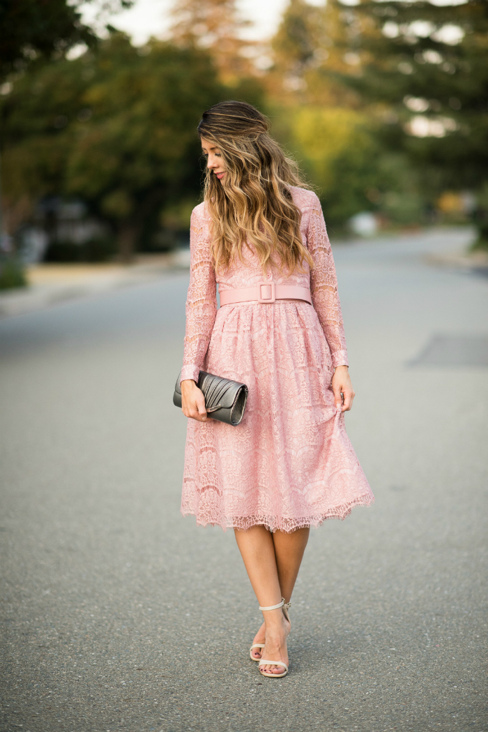 Lace Dress + Ankle Strap Dress | The Girl in the Yellow Dress