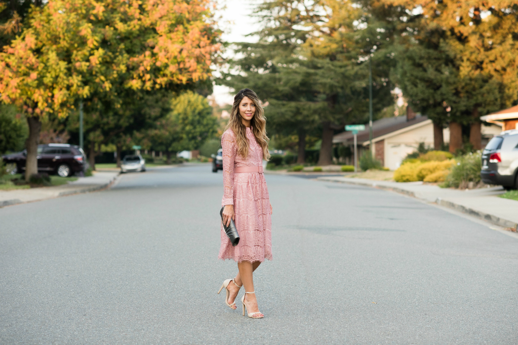 Lace Dress + Ankle Strap Dress | The Girl in the Yellow Dress