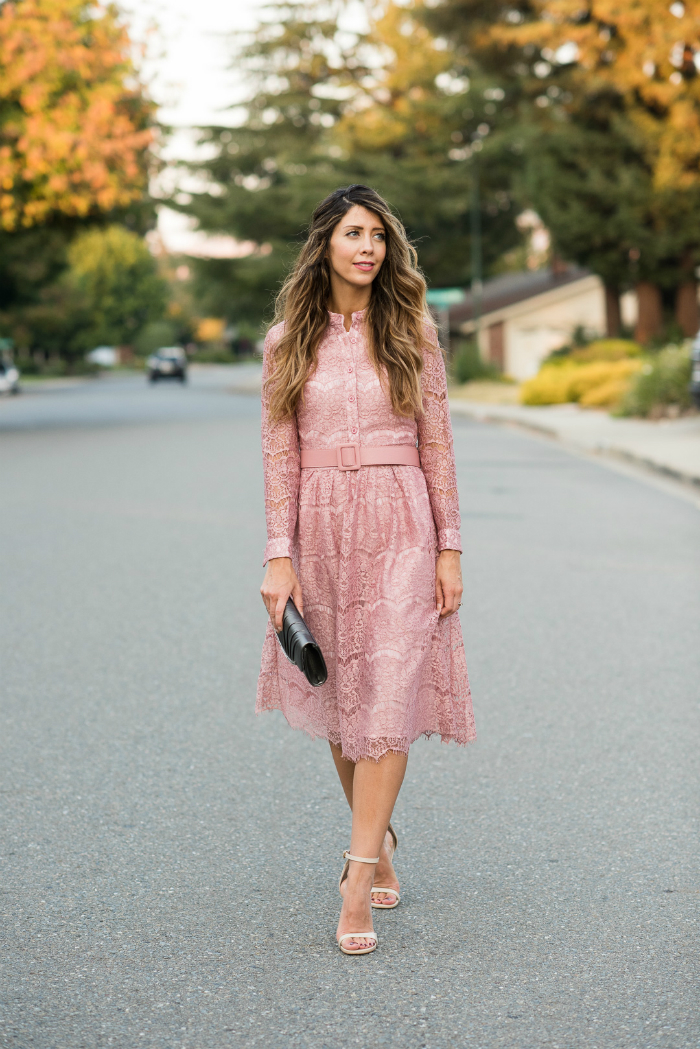 Lace Dress + Ankle Strap Dress | The Girl in the Yellow Dress