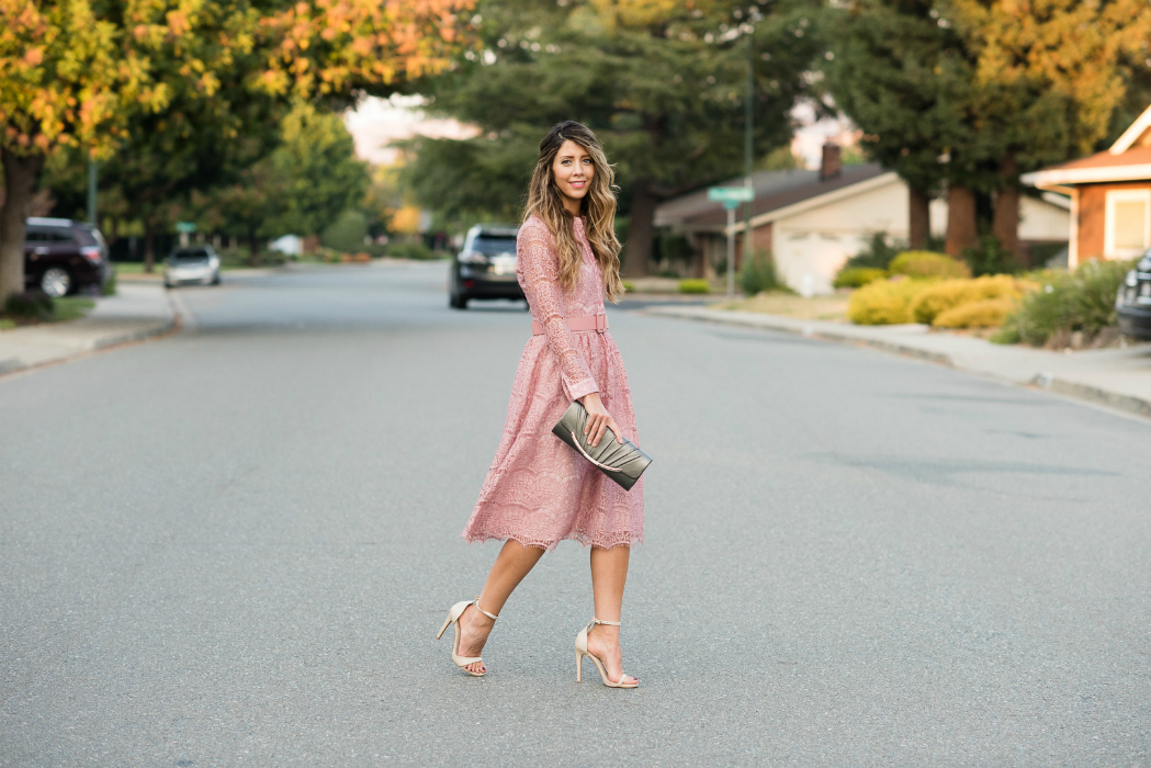 Lace Dress + Ankle Strap Dress | The Girl in the Yellow Dress