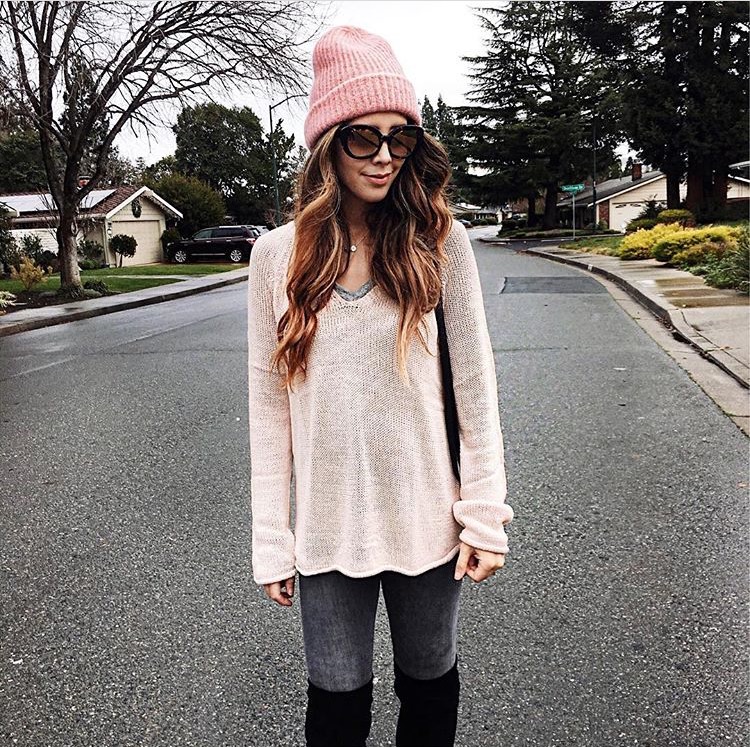 Blush Pink Oversized Sweater