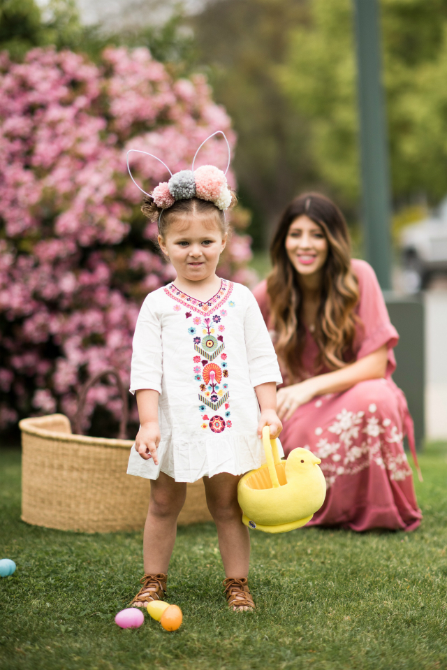 Cute Easter Dresses featured by top US fashion blog The Girl in the Yellow Dress; Image of a woman wearing ASOS maxi dress and Marc Fisher wedges.