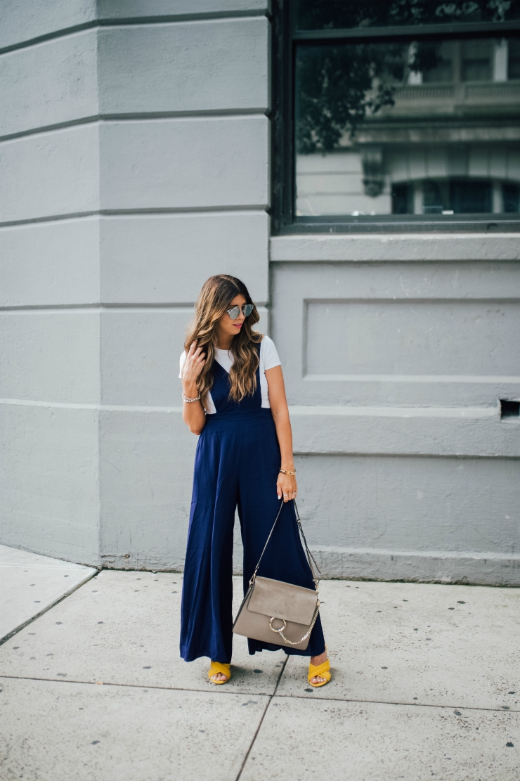 Jumpsuit, Yellow Shoes, NYFW, Street Style, Chloe Handbag