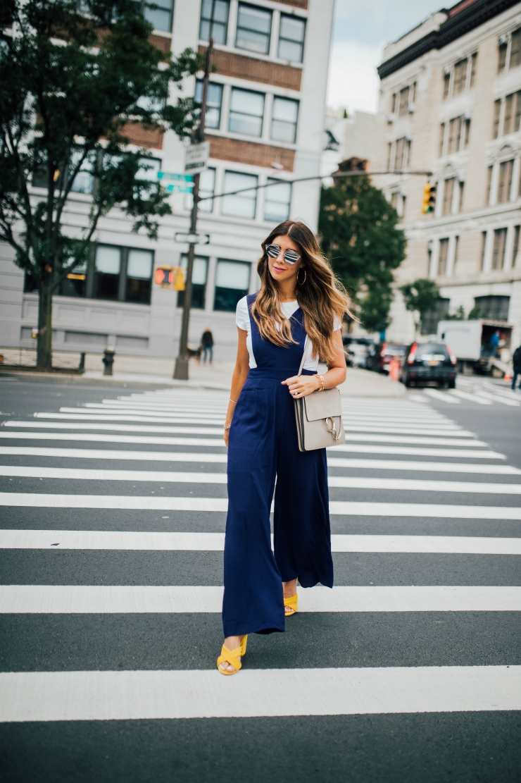 Jumpsuit, Yellow Shoes, NYFW, Street Style, Chloe Handbag