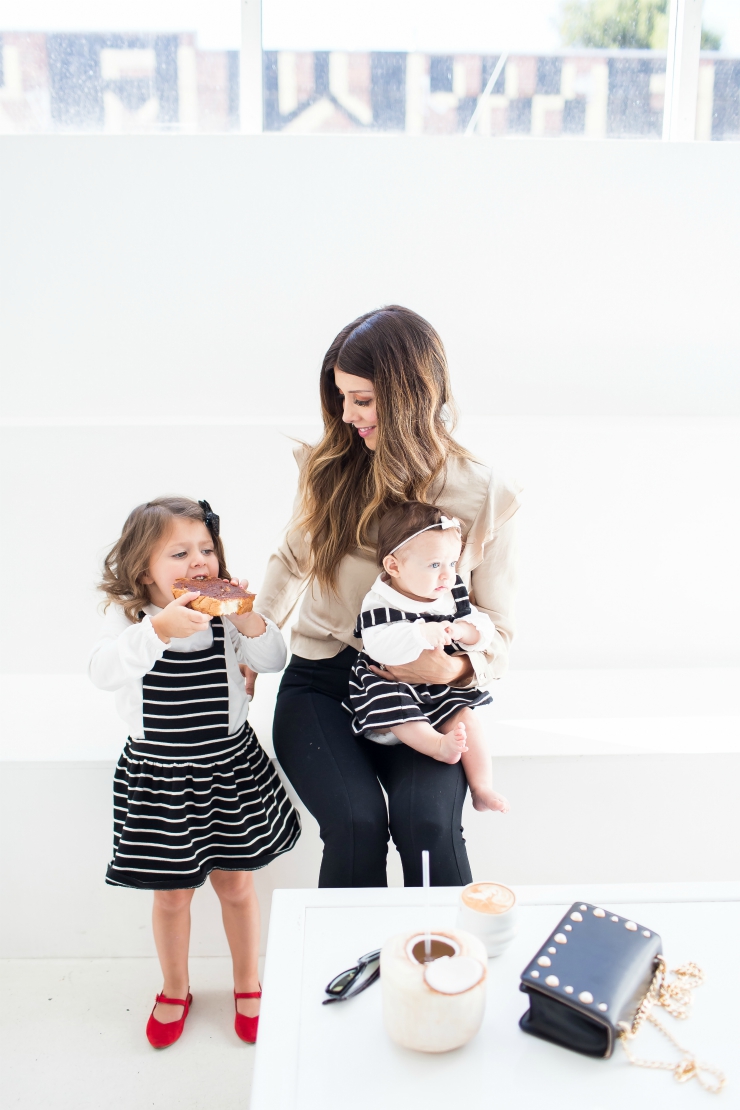 Mom and Kid Looks, Marks and Spencer, Fall Looks, Striped Little Girls Dresses