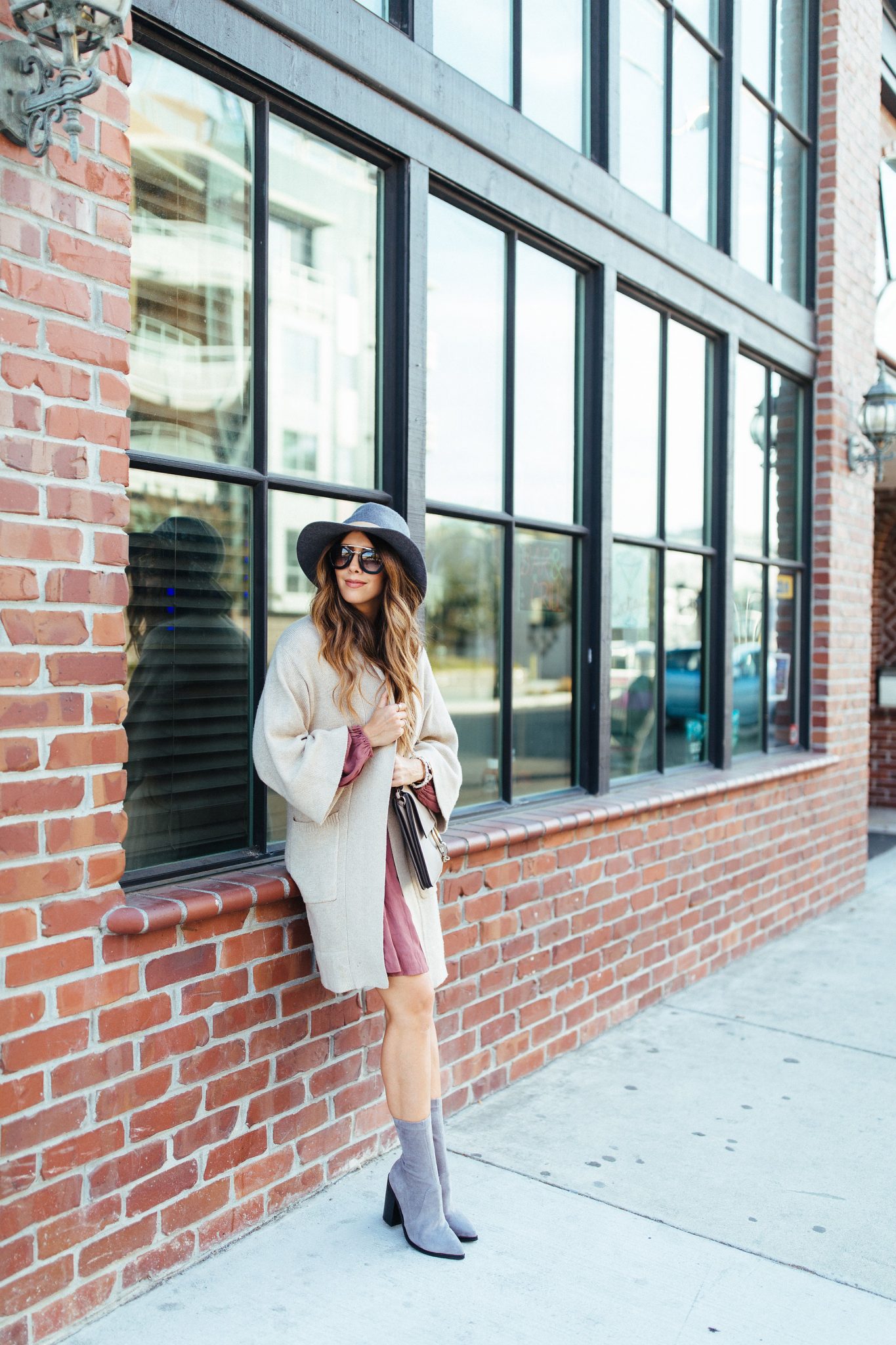 Fall Fashion, Hair, Cardigan, Dress, Hat, Chloe Shoulder Bag