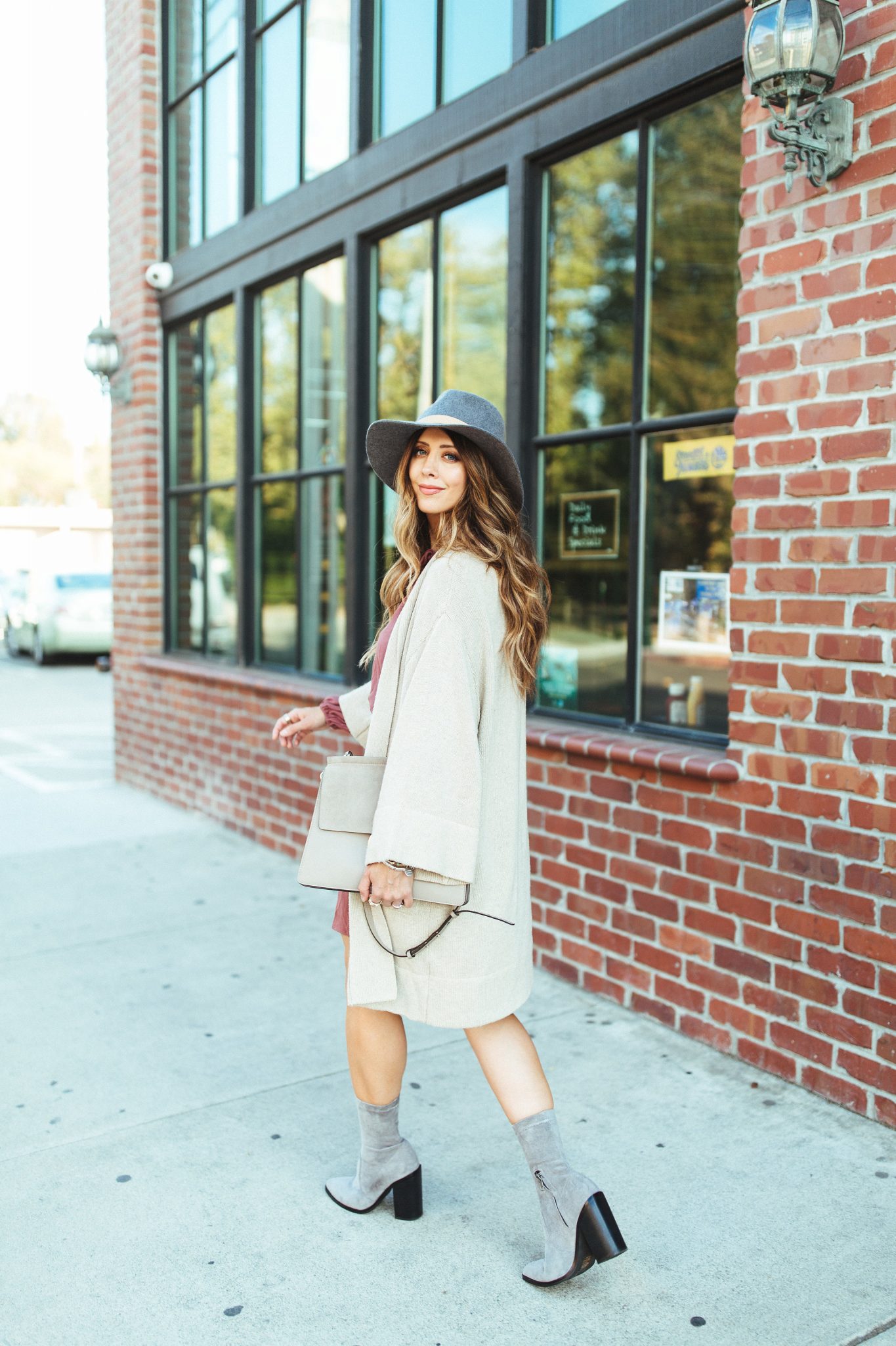 Fall Fashion, Hair, Cardigan, Dress, Hat, Chloe Shoulder Bag