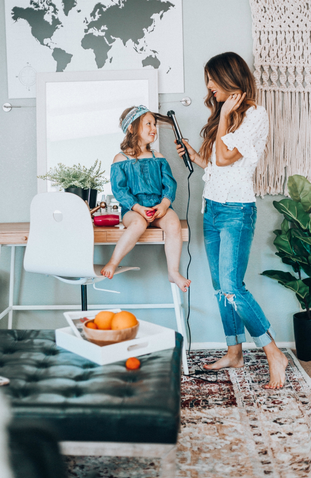 Getting Ready With My Mini Me With the InfinitiPRO Spin Air Brush Styler by popular San Francisco beauty blogger, The Girl in The Yellow Dress