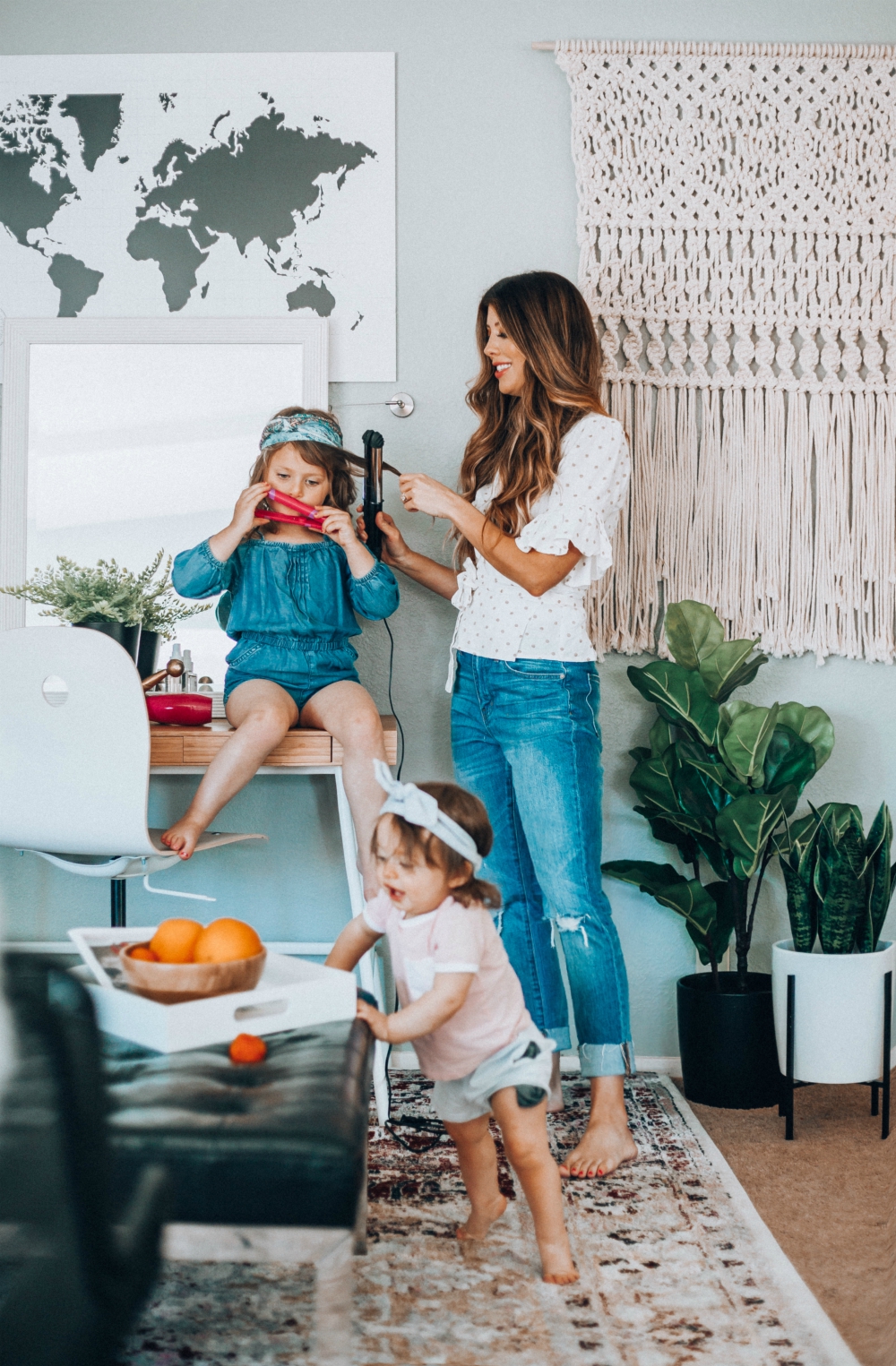 Getting Ready With My Mini Me With the InfinitiPRO Spin Air Brush Styler by popular San Francisco beauty blogger, The Girl in The Yellow Dress