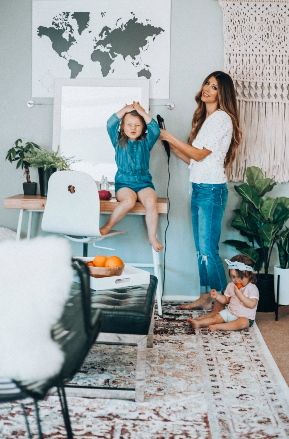 Getting Ready With My Mini Me With the InfinitiPRO Spin Air Brush Styler by popular San Francisco beauty blogger, The Girl in The Yellow Dress