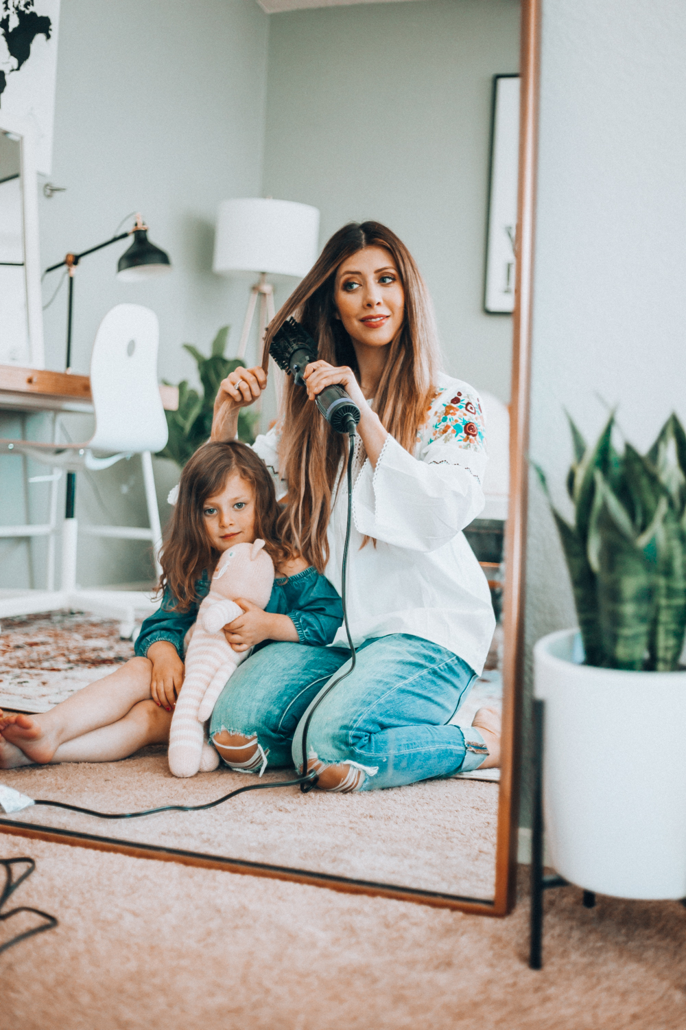 Getting Ready With My Mini Me With the InfinitiPRO Spin Air Brush Styler by popular San Francisco beauty blogger, The Girl in The Yellow Dress