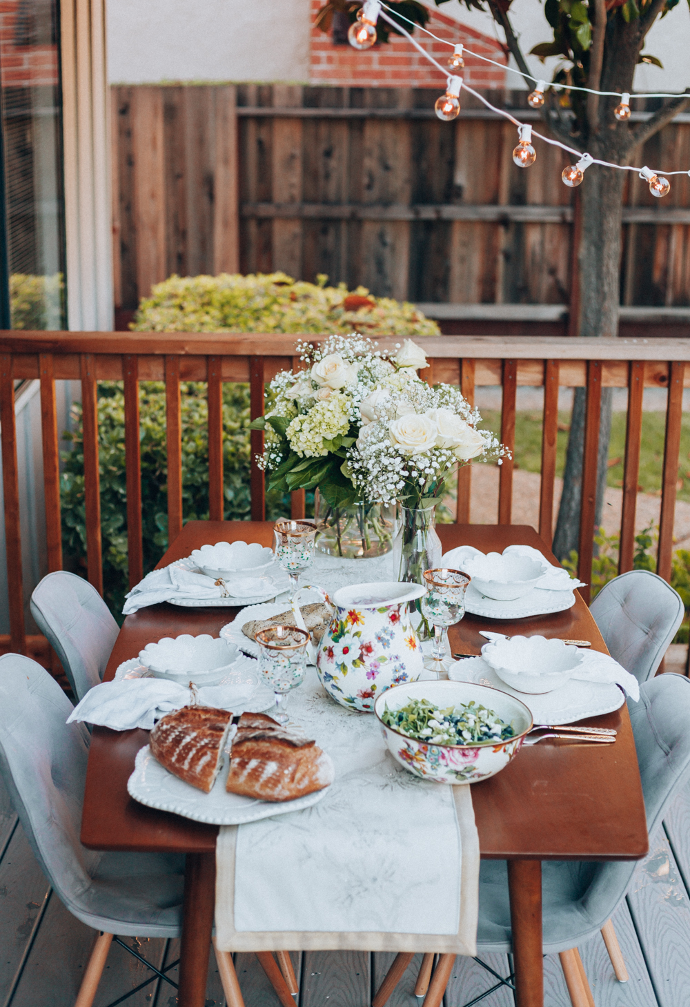 Magical Backyard Dinner Party tips hosted by popular San Francisco life and style blogger, The Girl in The Yellow Dress